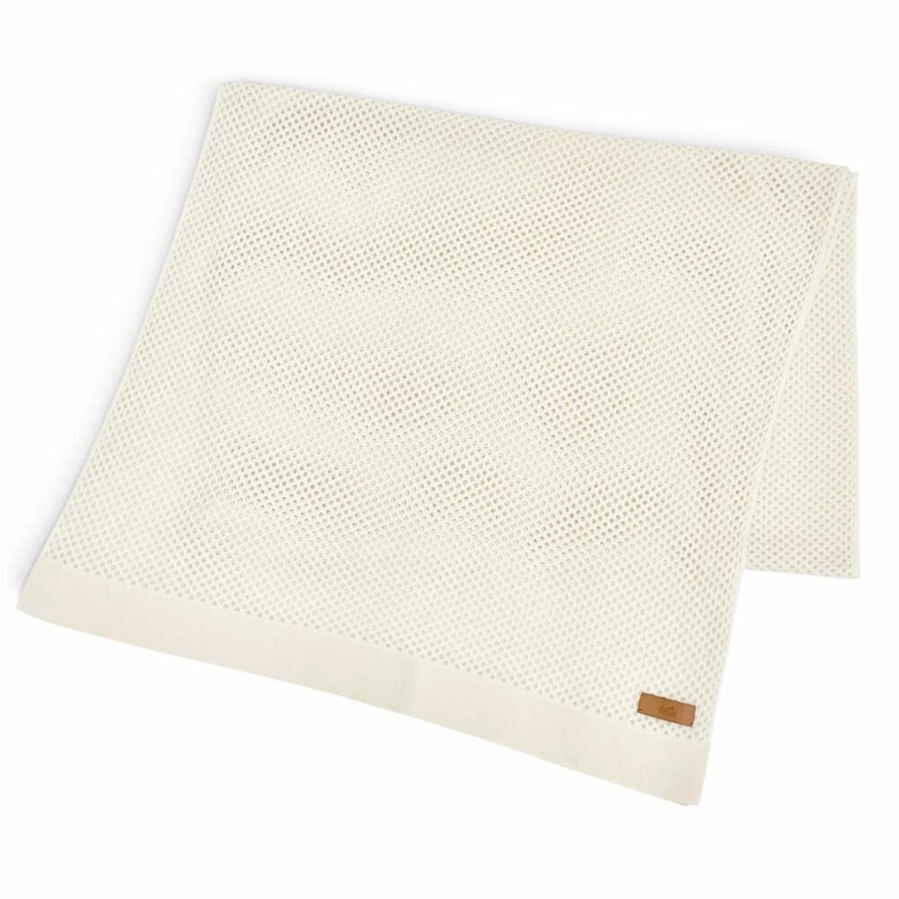 HERMES H259112S MAILLE FILET 100% Cashmere Stole/Scarf with Logo Leather Patc...
